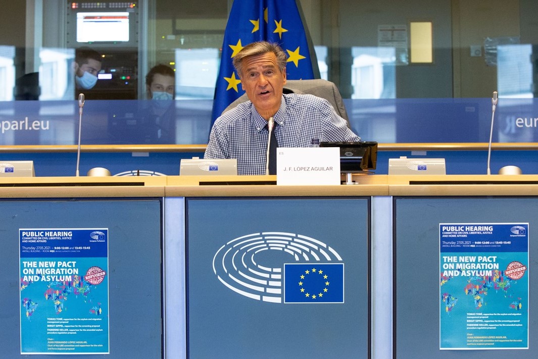 Ministro Eduardo Cabrita em audição do Parlamento Europeu